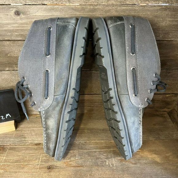 Mens Sperry Leeward Mini Lug Chukka Gray Leather Ankle Boots Size 9.5 M EUC - Picture 4 of 5